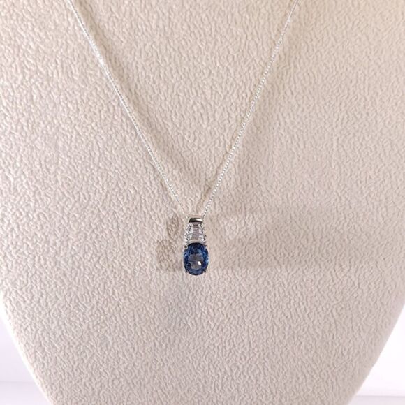 Blue Mystic Topaz Pendant Necklace 20" Chain - Picture 6 of 10